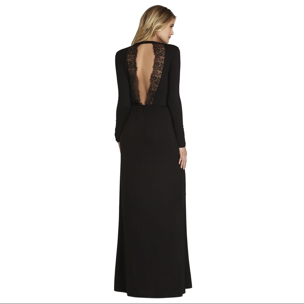 BCBG Black Long Sleeve Maxi Dress